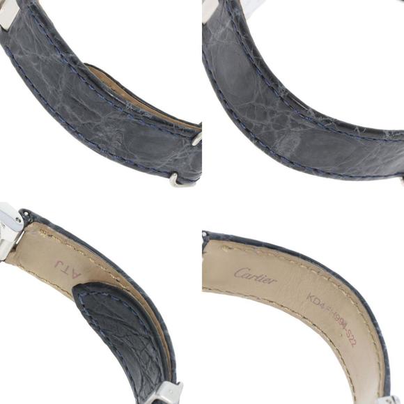 Cartier W1020013 Chronoscuff SM Watch Stainless Steel Leather Ladies - Picture 6 of 11